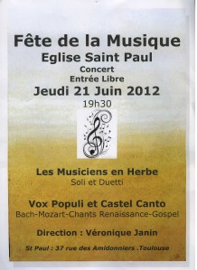 Affiche Concert 21 juin 2012